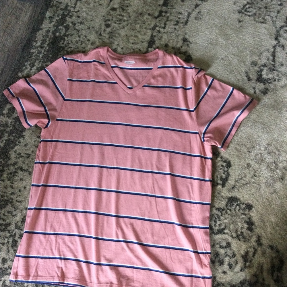 Old Navy XL Striped V-Neck T-Shirt